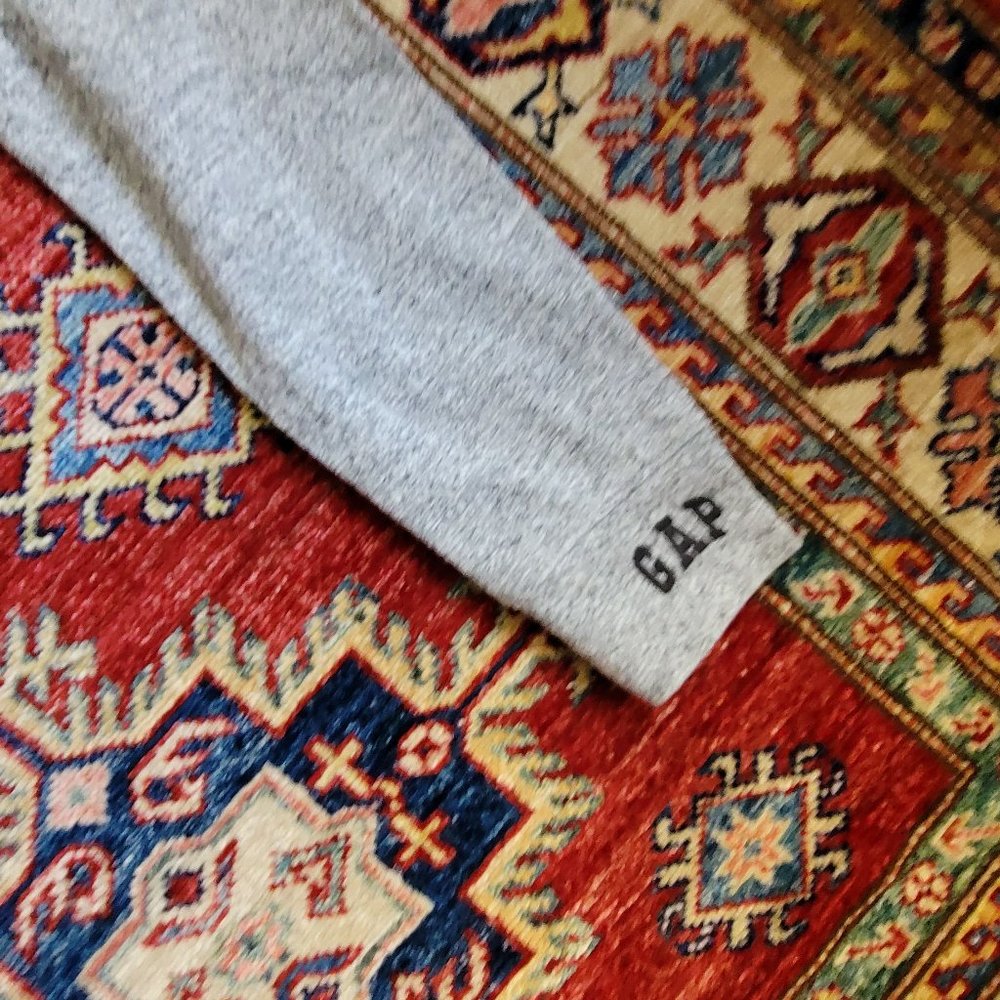 New GAP Kids Gray Zip Pullover Cotton Top Sweater Size XL - Picture 6 of 6